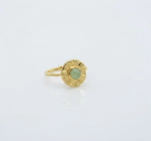 Hammered Jade Ring