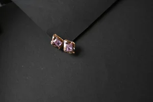 Blush Square Stud