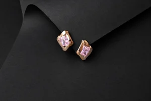 Blush Square Stud