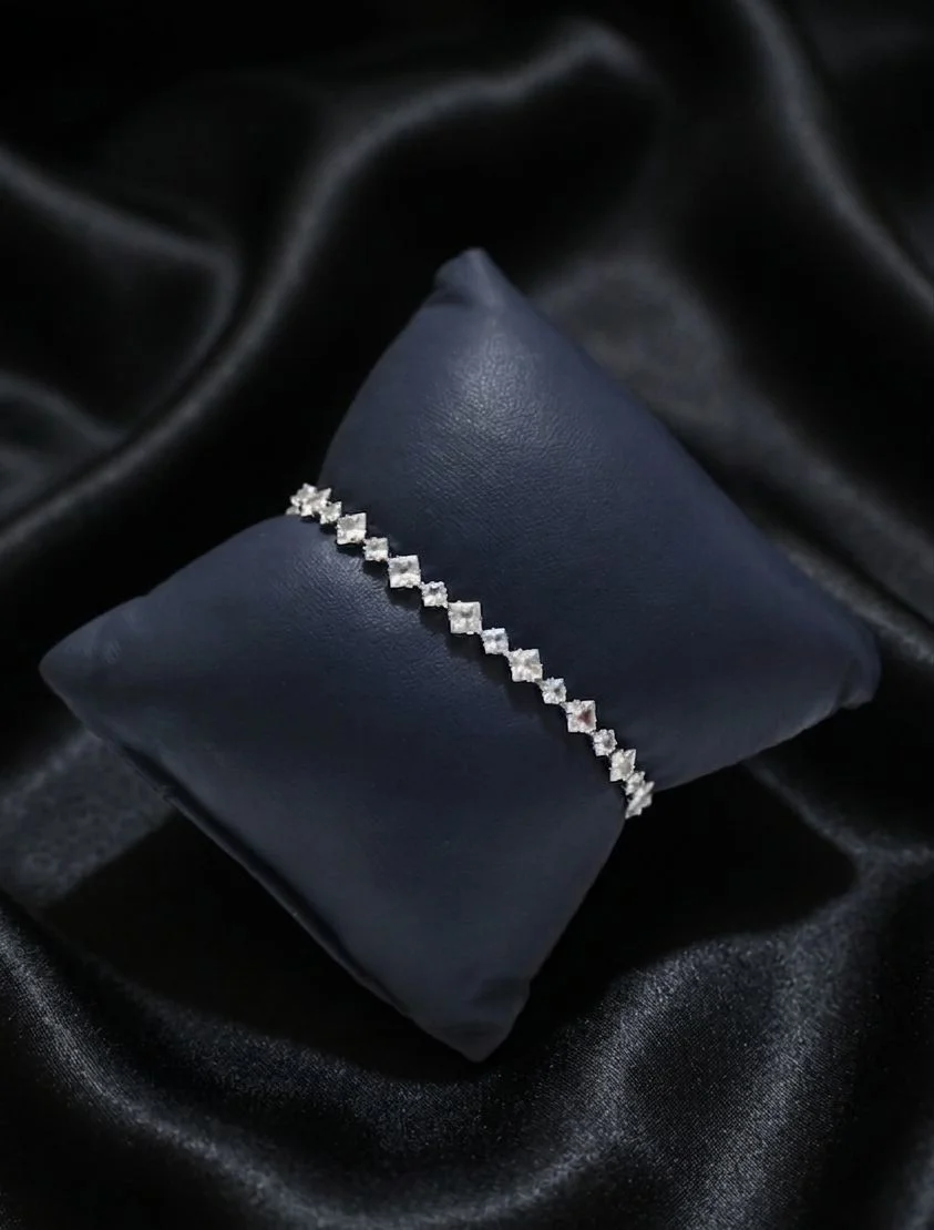 Square Cut Tennis Bracelet